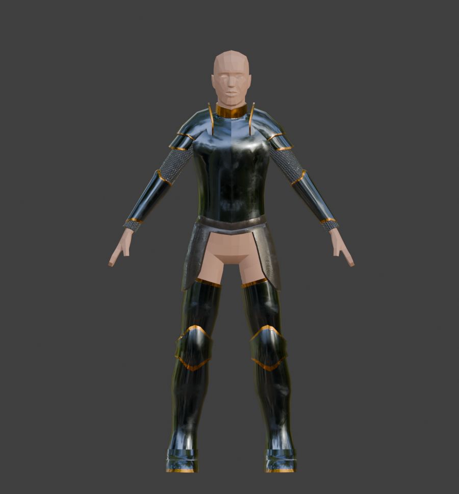 Player armor set, front view
