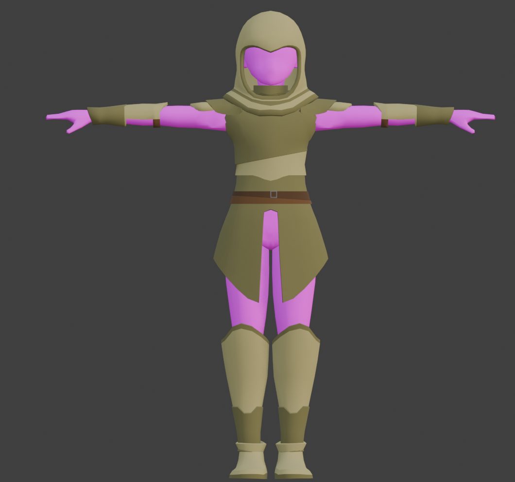 Hooded scout armor, front