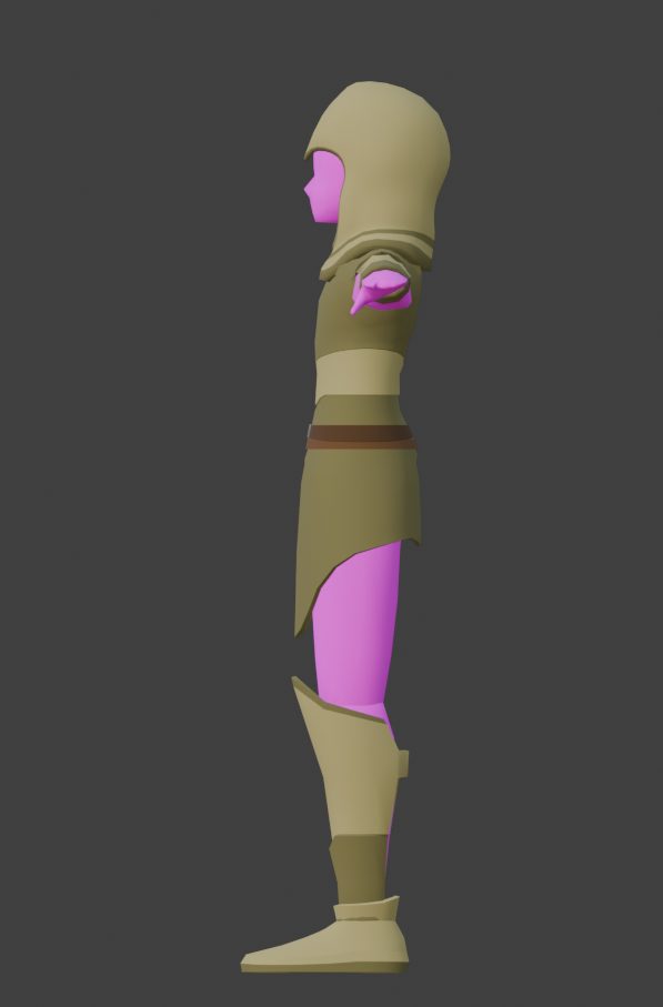 Hooded scout armor, side