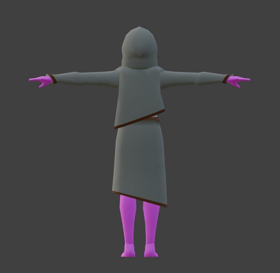 Hooded robe, back